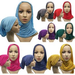 2 pieces Modal Muslim Women Hijab Caps Headscarf Shawls Jersey Hijab Under Cap Cotton Turbans For Women Ladies Scarf Islamic New