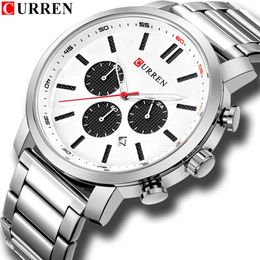 Top Brand Luxury Men's Watches Date Clock Male Sports Timing Watches Curren Mens Quartz Casual Wristwatch Relogio Masculino Q0524