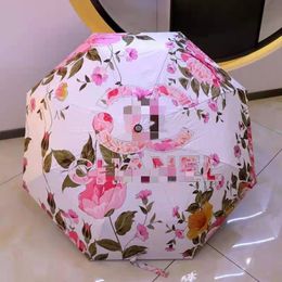 Automatic Designer Sun Umbrella Rain Women Parasols Girl Folding Umbrellas Windproof Gift Ideas UPF50 235y