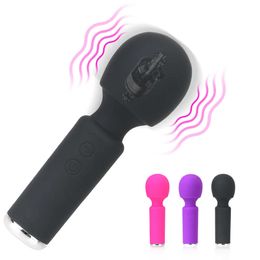 Massage Items 10 Frequency G-spot Massager Magic Wand Sexy Toy for Women Dildo Vibrator Mini AV Stick Vagina Clitoris Stimulator