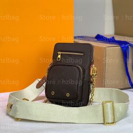 Utility Messenger Bags D-Ring Flower Letter Cross Body Bag Mono Canvas gram Phone Pocket Small Camera Bag designer handbags