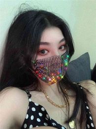 Mask Decoration with Diamond Thin Style Breathable Personality Trend Student Summer Net Red Inlaid Veil I984726