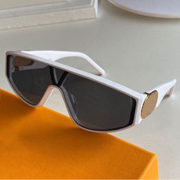 Womens sunglasses 1480 fashion classic party vacation white one-piece frame glasses anti-ultraviolet UV 400 black lens designer top quality with original box