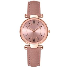 McyKcy Brand Leisure Fashion Style Womens Watch Good Selling Pink Leather Band Quartz Battery Ladies Watches Wristwatch242v