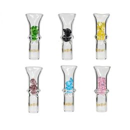 HONEYPUFF Glass Mouth Filter Tips With 8MM Big Size Pyrex Filter Tips for RAW Dry Herb Tobacco Holder Cigarette Rolling Paper Smoking Accessories