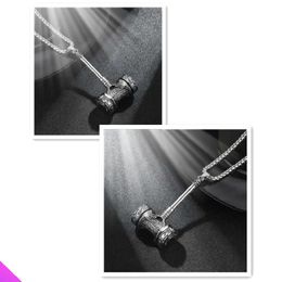 Pendant Necklaces Wholesale 10 Hammer Necklace Titanium Steel Hip Hop Retro European And American Fashion Jewellery In 2021