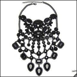 Pendant Necklaces & Pendants Jewelry Kmvexo Fashion Maxi Necklace For Women Crystal Bead Collar Choker Tassel Statement Chockers 220121 Drop