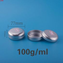 100ml Beautiful Aluminum Containers Nail Art Makeup Lip Gloss Cream Jar Metal Tin Cans Refillable Cosmetic Bottle 30pcs/lotjars