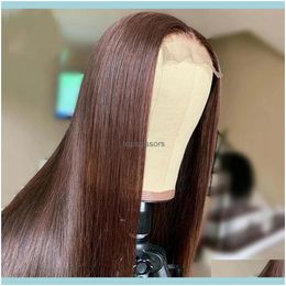 Products Front Wig Transparent Lace Frontal V Part Brazilian Bone Straight Human Hair Wigs 8Lr2A