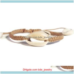 Charm Jewelrycharm Bracelets Handmade Bracelet With Natural Shell Simple Fashion Style Gift Jewellery Drop Delivery 2021 V0Idp