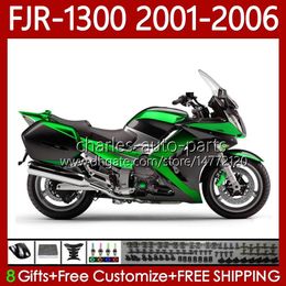 Body Kit For YAMAHA FJR-1300 FJR1300A FJR 1300 A CC 2001-2006 Bodywork 106No.116 FJR1300 01 02 03 04 05 06 FJR-1300A 2001 2002 2003 2004 2005 2006 Gloss Green OEM Fairing