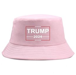 Simple Trump Bucket Sun Cap USA Presidential Election Trump 2024 Fisherman Hat All Seasons Fall Outdoor mix colors