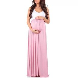 Maternity Dresses Pregnant woman Clothing Sleeveless Pregnancy Dress Cotton Patchwork Large Pendulum Gravida Clothes S-XL