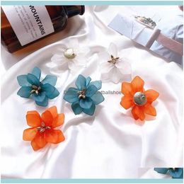 Charm Jewelryflower Beautiful Fairy Quality Big Baroque Super Fashion Exaggerated Female Earrings Drop Delivery 2021 Doixj
