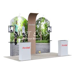 Trade Show Booth Banners for Advertising Display with Frame Kits Custom Full Colour Printed Graphics Carry Bag