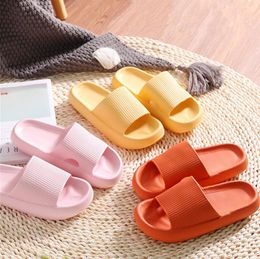 Women Platform Slippers Thick Men Slides Summer Beach Eva Soft Sole Slide Sandals Leisure Ladies Indoor Bathroom Anti-slip Shoes 765