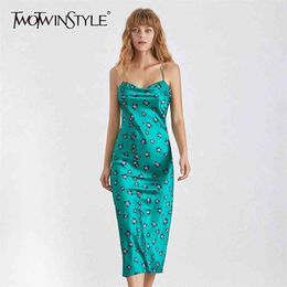 Sleeveless Print Sexy Dress For Women Strapless Off Shoulder High Waist Bandage Slim Party Dresses Female Summer 210520