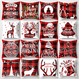 44 style Christmas lattice PillowCase linen 45*45cm pillows covers home sofa cushion cover Home-Textiles Christmas decorations T9I001557