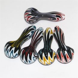 Glass Silicone Smoking Pipe Travel Tobacco Spoon Pipes Cigarette Tubes Bong Dry Herb HandPipe Accessories