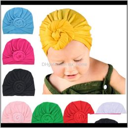 Lovely Baby Top Knot Rose Hat Toddler Soft Vintage Style Hair Accessories Girls Boys Head Wrap Zyglt Caps Hats Ip6Lx