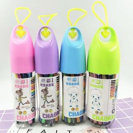 Highlighters Cartoon Children's Colour Pens Set Holiday Gifts Creative Washable Painting Colours Pencil School Supplies Bottled Watercolour