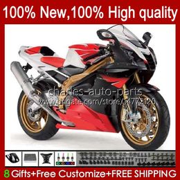 Moto Fairings For Aprilia RSV1000R Mille RV60 RSV-1000 RSV1000 R RR 04 05 06 Bodywork 11No.33 RSV1000RR RSV 1000 R 1000R 1000RR 2004 2005 2006 Bodys Kit red black stock