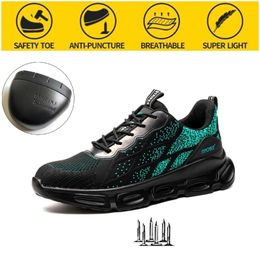 Safety Shoes Anti-smashing Men's Work Summer Breathable Deodorant Non-slip Mens 211217