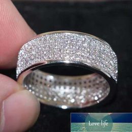 Milangirl Band 5 Rows Zircon Ring Cluster Cubic Zirconia CZ Rings for Women Engagement Wedding Fine Jewellery Whole Sale Factory price expert design Quality Latest