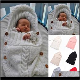 Nursery Baby Kids Maternity Drop Delivery 2021 72Cm X 35Cm Born Bag Knitted Sleeping Bags Swaddle Baby Bedding Sleepsacks Warm Envelope For B