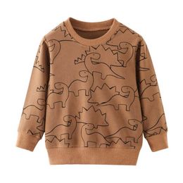 Jumping Metres Boys Girls Sweatpants For Autumn Winter Dinosaur Baby Clothes Cartoon Animals Children Shirts Hoody Tops 210529