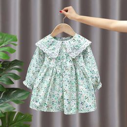 Spring fall baby girl's clothes outfit floral dress for 1 2 3 4 5 6 years baby birthday children girl's clothing dresses dress Q0716