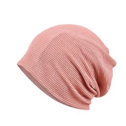 Solid Mesh Beanie Hat Women Men Unisex Breathable Turban Hat Headwear Baggy Cap Headwrap Hariband Bonnet Femme Gorro