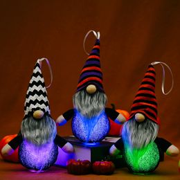 Party Supplies Halloween Hanging Gnomes Decorations Plush Doll with Light Tomte Nordic Figurine Holiday PHJK2108