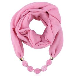 Pendant Necklaces Scraf Women Cotton Linen Necklace Scarf Ethnic Style Soft Neck Scarves On The Winter Red