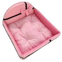 Sweet Dog Cat Bed Pet Puppy Cat Detachable Nest Soft Warm for Sleeping Cotton Mats Sofa For small large Dog Basket pet bed 210924