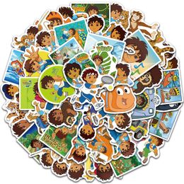50 PCS Mixed skateboard Stickers Cartoon go diego Animation For Car Laptop Fridge Helmet Pad Bicycle Bike Motorcycle PS4 book Guitar Pvc Decal