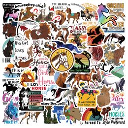 50pcs/set poster Small waterproof Skateboard stickers Horse racing Sports For notebook laptop bottle Helmet car sticker PVC Guitar Decals