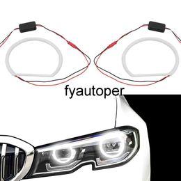 For BMW E46 Non Projector 12V Car SMD LED Angel Eyes Ultra Bright Car-styling 2 x 131mm White Halo Cotton Light