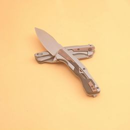 Top Quality KS2095 Flipper Folding Knife D2 Stone Wash Blade Aviation Aluminium Handle Pocket Knives With Retail Box Package