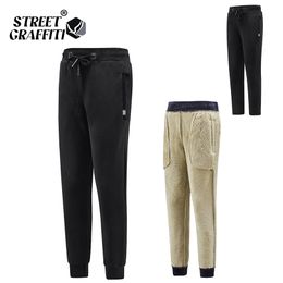 Autumn Men's Pants Casual Outdoor Warm Joggers Thicken For Sweatpants Pantalons Fleece Trousers 8XL 210715