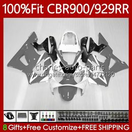 OEM Bodywork For HONDA CBR900 CBR929 RR 900CC 929CC 2000 2001 68No.151 CBR 900 Grey white 929 RR CC CBR929RR 00-01 CBR900RR CBR 929RR 900RR 00 01 Injection Fairing Kit