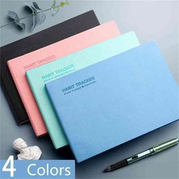 Creative Daily Weekly Monthly Planner Notebook Soft Leather Agenda Schedule Diary Journal Notepad Office Student Supplies 210611