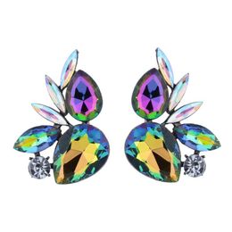 Stud 2021 Ankunft Multicolored Crystal Bohemian Sexy Hochzeit Ohrringe für Frauen Maxi Schmuck Mode Big Gift