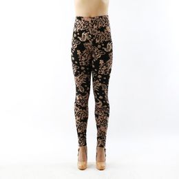 Women's Leggings K05fashion Womens Bottoms High Elastic Pants Capris Comfortable Plus American Style Print Xxxxxl