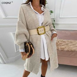 Woman Oversized Knitted Cardigans Fall Women Clothing Winter Harajuku Sweaters Clothes Set Blusas Mujer De Moda SUM2728A 210712