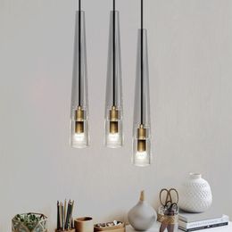 Nordic copper luxury post-modern crystal chandelier lamps For dining room bedroom bedside creative pendant lights E14 220V 110V 230V