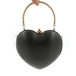 Bag Parts & Accessories 16.5X15 Cm Gold Silver Color Heart Shape With Handle Wholesale Metal Box Clutches Purse Frame Diy Evening Clutch