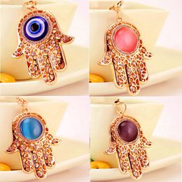 Crystal Diamond hand palm Keychain Metal Keychains Luggage Decoration Pendant Key Chain Fashion hand shape keychains Small Gifts