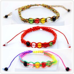 Hand-woven crystal Colourful rope bracelet Benming year red rope bracelet Jewellery
