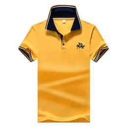 Designs Short sleeve polo shirt men polo shirt Business men High Quality Tops & Tees Mens embroidery Turn-down collarclothes for men 8XL Wea